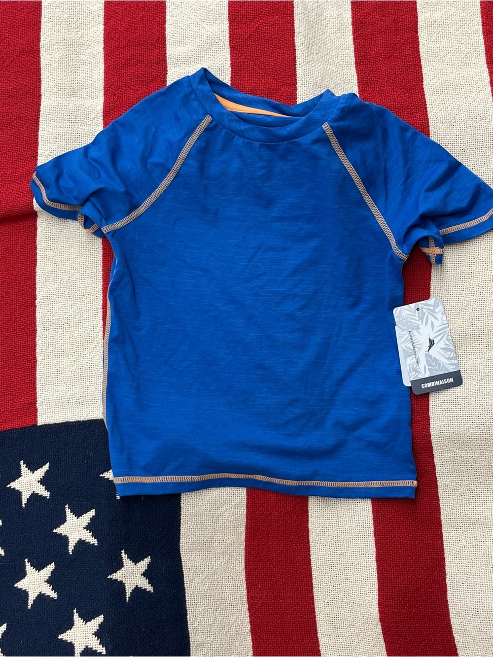 Tommy Bahama Active Bright Blue Kids' Short Sleeve Shirt Boys Size XS 4 NWT
